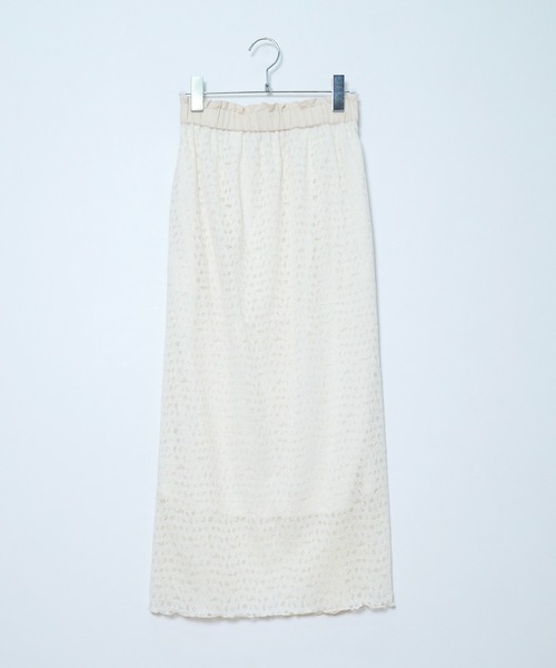 Crisp（クリスプ）の「レースストレートスカート（スカート・レディース・アイボリー・FREE）」の4枚目の写真