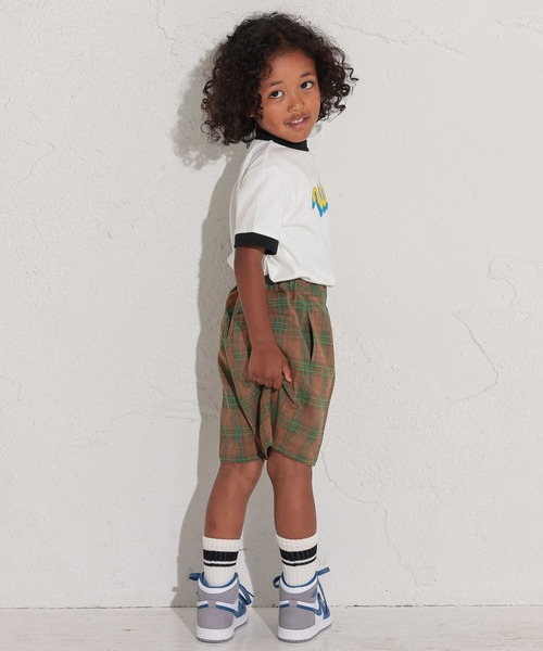 Ocean&Ground（オーシャン&グラウンド）の「Utah State リンガーTシャツ（80～140cm）（Tシャツ/カットソー・キッズ・ミント/キナリ/パープル/ホワイト・120/100/80/95/90/140/130/110）」の8枚目の写真