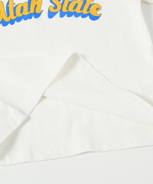 Ocean&Ground（オーシャン&グラウンド）の「Utah State リンガーTシャツ（80～140cm）（Tシャツ/カットソー・キッズ・ミント/キナリ/パープル/ホワイト・120/100/80/95/90/140/130/110）」の17枚目の写真