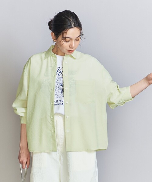 BEAUTY&YOUTH UNITED ARROWS（ビューティーアンドユースユナイテッドアローズ）の「バックタック シャツ（シャツ/ブラウス・レディース・ライトブルー/ライム/ナチュラル・FREE）」の9枚目の写真