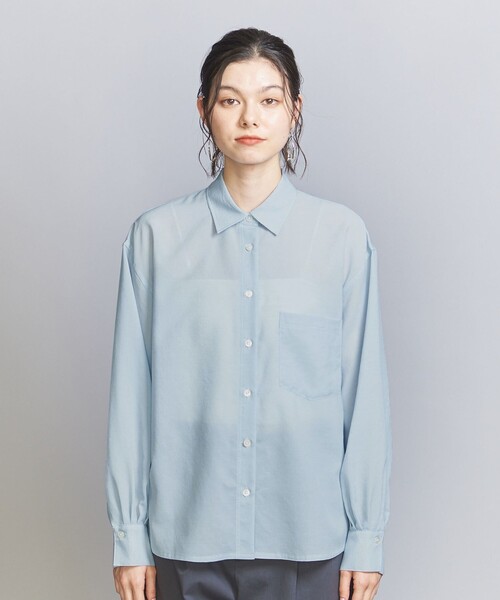 BEAUTY&YOUTH UNITED ARROWS（ビューティーアンドユースユナイテッドアローズ）の「バックタック シャツ（シャツ/ブラウス・レディース・ライトブルー/ライム/ナチュラル・FREE）」の4枚目の写真
