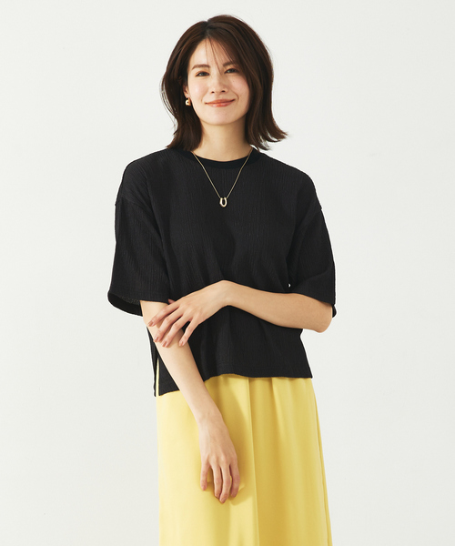 abahouse mavie（アバハウスマヴィ）の「楊柳半袖Tシャツ（Tシャツ/カットソー・レディース・ホワイト/ブラック/セージグリーン・フリー）」の14枚目の写真