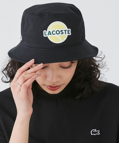 LACOSTE（ラコステ）の「テニスボールプリントバケットハット（ハット・レディース・ブラック・57cm）」の15枚目の写真
