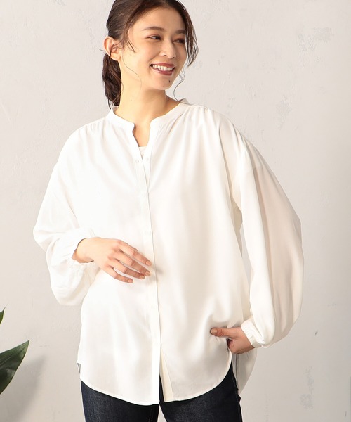 FOUND GOOD(ファウンドグッド)の「サラサラスキッパーブラウス(シャツ/ブラウス・レディース・イエロー系/グレー系1/ブラック/グレー系/ホワイト系5・LARGE/MEDIUM/SMALL)」の2枚目の写真