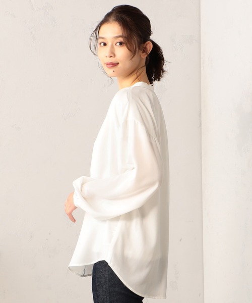 FOUND GOOD(ファウンドグッド)の「サラサラスキッパーブラウス(シャツ/ブラウス・レディース・イエロー系/グレー系1/ブラック/グレー系/ホワイト系5・LARGE/MEDIUM/SMALL)」の9枚目の写真
