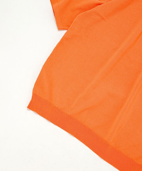 417 EDIFICE(フォーワンセブンエディフィス)の「アンチピリング シルキーニットTEE(ニット/セーター・メンズ・ベージュ/ネイビー/オレンジ/グレー/ブルー・SMALL/MEDIUM/LARGE)」の7枚目の写真