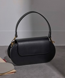 【AULENTTI】2wayレザーオーバルボックスショルダーバッグ DI-3257-BO