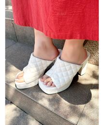 RESEXXY | キルティング厚底サンダル(サンダル)