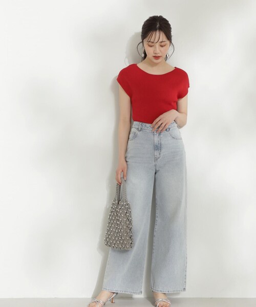 PROPORTION BODY DRESSING(プロポーションボディドレッシング)の「ボートネックリブニット / 1214170505(ニット/セーター・レディース・ベージュ/レッド/ブルー/ブラック・FREE)」の14枚目の写真