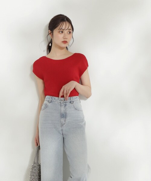 PROPORTION BODY DRESSING(プロポーションボディドレッシング)の「ボートネックリブニット / 1214170505(ニット/セーター・レディース・ベージュ/レッド/ブルー/ブラック・FREE)」の13枚目の写真