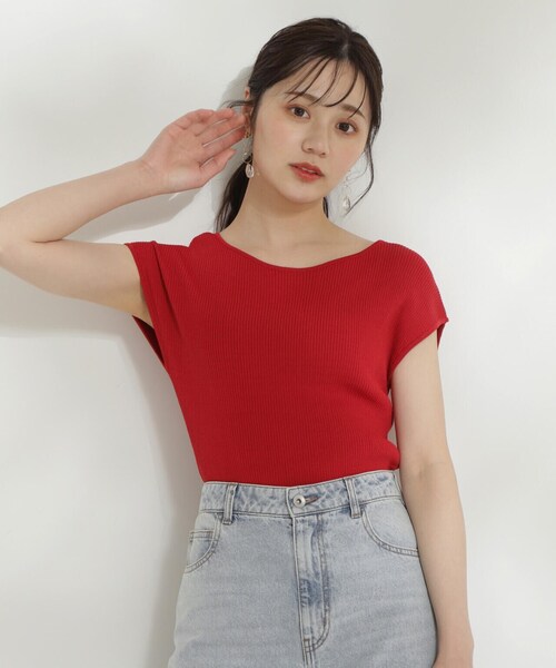 PROPORTION BODY DRESSING(プロポーションボディドレッシング)の「ボートネックリブニット / 1214170505(ニット/セーター・レディース・ベージュ/レッド/ブルー/ブラック・FREE)」の12枚目の写真