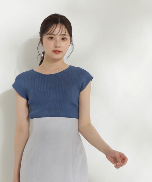 PROPORTION BODY DRESSING(プロポーションボディドレッシング)の「ボートネックリブニット / 1214170505(ニット/セーター・レディース・ベージュ/レッド/ブルー/ブラック・FREE)」の7枚目の写真