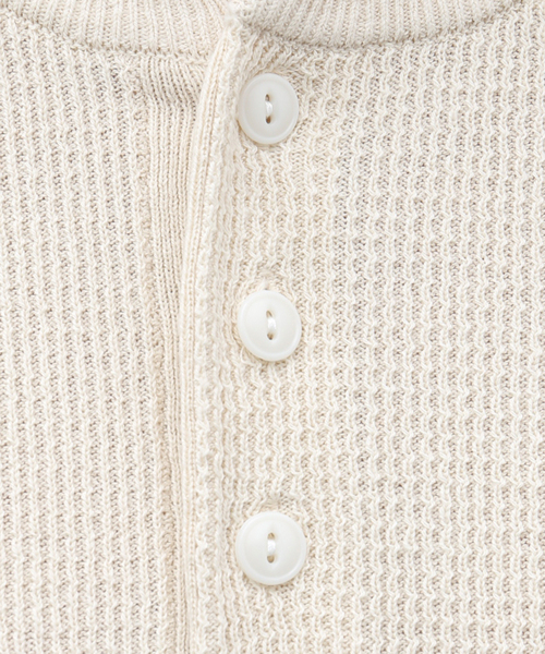 Healthknit(ヘルスニット)の「Healthknit / ヘルスニット ヘンリーネック ニットソー(ニット/セーター・メンズ・ブラック/アイボリー・SMALL/MEDIUM)」の11枚目の写真