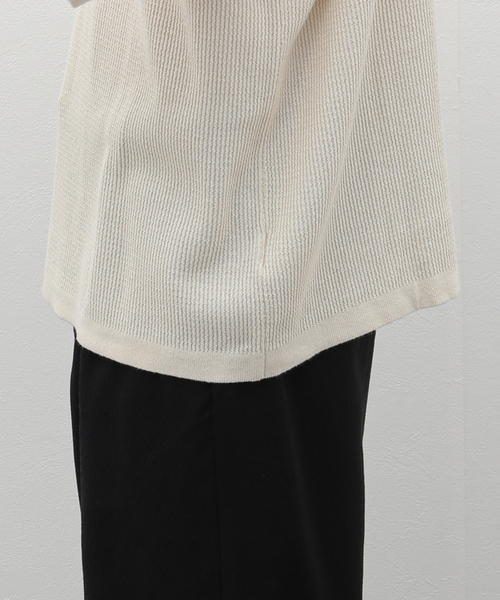 Healthknit(ヘルスニット)の「Healthknit / ヘルスニット ヘンリーネック ニットソー(ニット/セーター・メンズ・ブラック/アイボリー・SMALL/MEDIUM)」の12枚目の写真