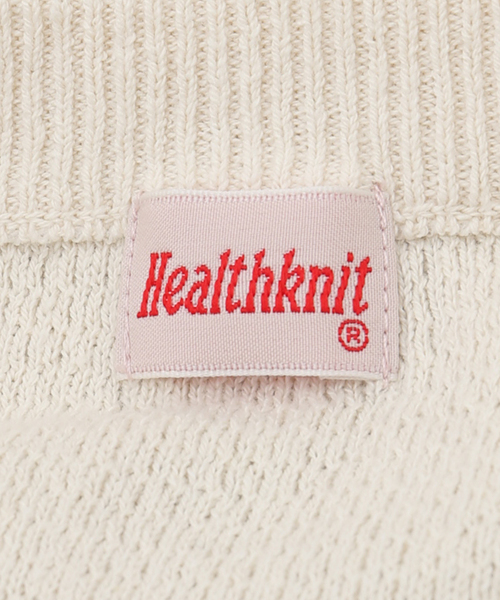 Healthknit(ヘルスニット)の「Healthknit / ヘルスニット ヘンリーネック ニットソー(ニット/セーター・メンズ・ブラック/アイボリー・SMALL/MEDIUM)」の13枚目の写真