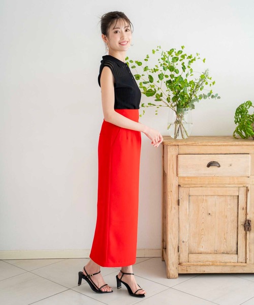 NOELA（ノエラ）の「コクーンタイトスカート（スカート・レディース・ベージュ/ネイビー/レッド・S/M）」の4枚目の写真