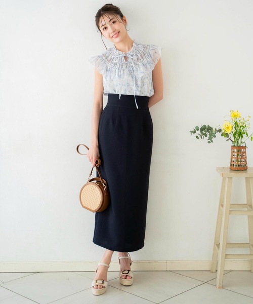 NOELA（ノエラ）の「コクーンタイトスカート（スカート・レディース・ベージュ/ネイビー/レッド・S/M）」の9枚目の写真