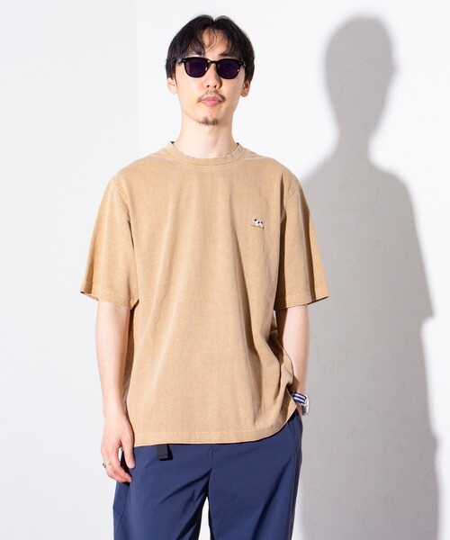 GLOSTER（グロスター）の「【GLOSTER/グロスター】フレンチブルドッグ刺繍 ピグメントTシャツ ワンポイント（Tシャツ/カットソー・メンズ・ネイビー/グレイッシュベージュ/ベージュ/チャコールグレー・S/XL/L/M）」の21枚目の写真