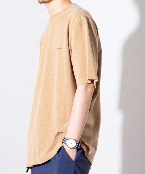 GLOSTER（グロスター）の「【GLOSTER/グロスター】フレンチブルドッグ刺繍 ピグメントTシャツ ワンポイント（Tシャツ/カットソー・メンズ・ネイビー/グレイッシュベージュ/ベージュ/チャコールグレー・S/XL/L/M）」の22枚目の写真