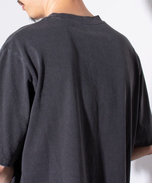 GLOSTER（グロスター）の「【GLOSTER/グロスター】フレンチブルドッグ刺繍 ピグメントTシャツ ワンポイント（Tシャツ/カットソー・メンズ・ネイビー/グレイッシュベージュ/ベージュ/チャコールグレー・S/XL/L/M）」の7枚目の写真