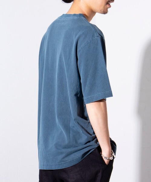 GLOSTER（グロスター）の「【GLOSTER/グロスター】フレンチブルドッグ刺繍 ピグメントTシャツ ワンポイント（Tシャツ/カットソー・メンズ・ネイビー/グレイッシュベージュ/ベージュ/チャコールグレー・S/XL/L/M）」の13枚目の写真