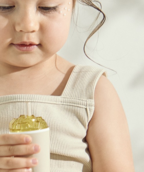 sea and shells by pairmanon（シーアンドシェルズバイペアマノン）の「【sea and shells by pairmanon】ワイドストラップ リブ キャミソール（その他ベビーウェア・キッズ・カーキ/アイボリー/ベージュ・90/80/100/110）」の5枚目の写真