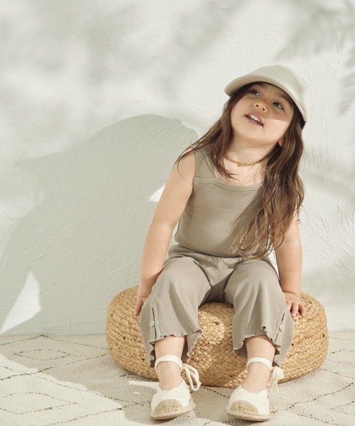 sea and shells by pairmanon（シーアンドシェルズバイペアマノン）の「【sea and shells by pairmanon】ワイドストラップ リブ キャミソール（その他ベビーウェア・キッズ・カーキ/アイボリー/ベージュ・90/80/100/110）」の15枚目の写真