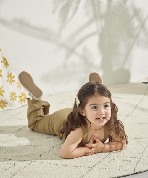 sea and shells by pairmanon（シーアンドシェルズバイペアマノン）の「【sea and shells by pairmanon】ワイドストラップ リブ キャミソール（その他ベビーウェア・キッズ・カーキ/アイボリー/ベージュ・90/80/100/110）」の16枚目の写真