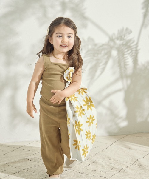 sea and shells by pairmanon（シーアンドシェルズバイペアマノン）の「【sea and shells by pairmanon】ワイドストラップ リブ キャミソール（その他ベビーウェア・キッズ・カーキ/アイボリー/ベージュ・90/80/100/110）」の19枚目の写真