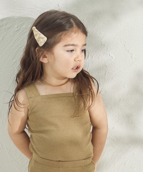 sea and shells by pairmanon（シーアンドシェルズバイペアマノン）の「【sea and shells by pairmanon】ワイドストラップ リブ キャミソール（その他ベビーウェア・キッズ・カーキ/アイボリー/ベージュ・90/80/100/110）」の21枚目の写真
