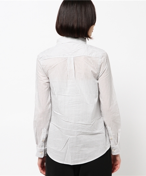 Discoat Parisien（ディスコートパリシアン）の「ブロードレギュラーシャツ（シャツ/ブラウス・レディース・ホワイト/ブルー/オフホワイト/ネイビー・MEDIUM/LARGE）」の7枚目の写真