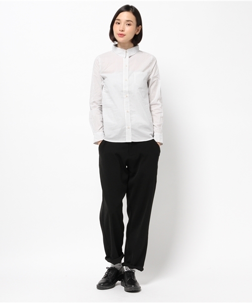 Discoat Parisien（ディスコートパリシアン）の「ブロードレギュラーシャツ（シャツ/ブラウス・レディース・ホワイト/ブルー/オフホワイト/ネイビー・MEDIUM/LARGE）」の8枚目の写真