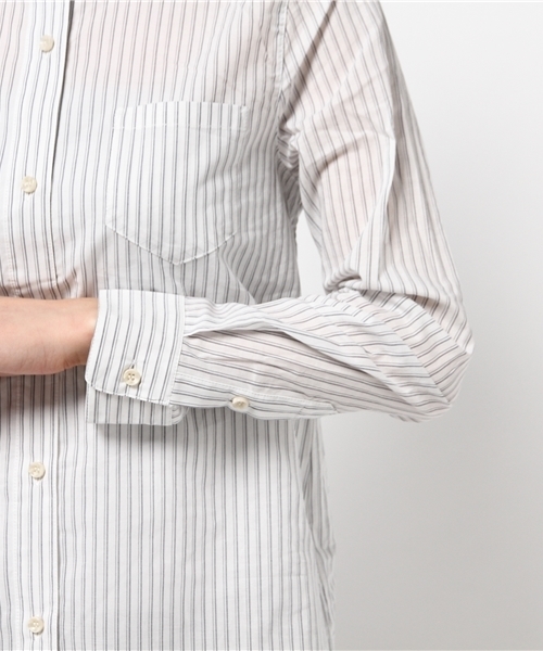 Discoat Parisien（ディスコートパリシアン）の「ブロードレギュラーシャツ（シャツ/ブラウス・レディース・ホワイト/ブルー/オフホワイト/ネイビー・MEDIUM/LARGE）」の10枚目の写真