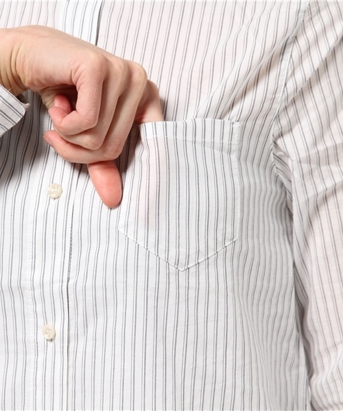 Discoat Parisien（ディスコートパリシアン）の「ブロードレギュラーシャツ（シャツ/ブラウス・レディース・ホワイト/ブルー/オフホワイト/ネイビー・MEDIUM/LARGE）」の11枚目の写真