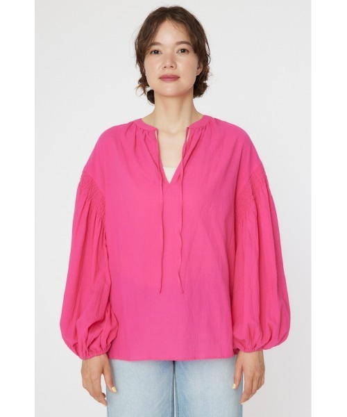 RODEO CROWNS WIDE BOWL（ロデオクラウンズワイドボウル）の「2WAY リネンカフタンブラウス（シャツ/ブラウス・レディース・アイボリー/ピンク/ライトカーキ・FREE）」の11枚目の写真