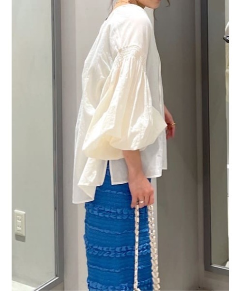 RODEO CROWNS WIDE BOWL（ロデオクラウンズワイドボウル）の「2WAY リネンカフタンブラウス（シャツ/ブラウス・レディース・アイボリー/ピンク/ライトカーキ・FREE）」の21枚目の写真