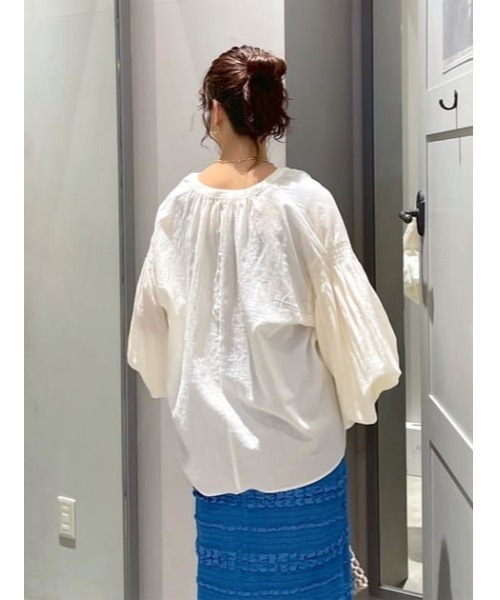 RODEO CROWNS WIDE BOWL（ロデオクラウンズワイドボウル）の「2WAY リネンカフタンブラウス（シャツ/ブラウス・レディース・アイボリー/ピンク/ライトカーキ・FREE）」の20枚目の写真