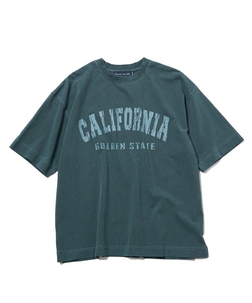 NO NEED(ノーニード)の「CALIFORNIAプリント ピグメント加工 リラックスフィットTシャツ(Tシャツ/カットソー・メンズ・ブラック/ブルー・M/L)」の3枚目の写真
