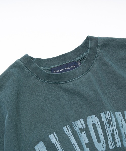 NO NEED(ノーニード)の「CALIFORNIAプリント ピグメント加工 リラックスフィットTシャツ(Tシャツ/カットソー・メンズ・ブラック/ブルー・M/L)」の4枚目の写真