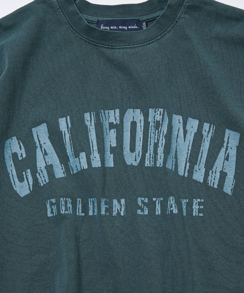 NO NEED(ノーニード)の「CALIFORNIAプリント ピグメント加工 リラックスフィットTシャツ(Tシャツ/カットソー・メンズ・ブラック/ブルー・M/L)」の5枚目の写真