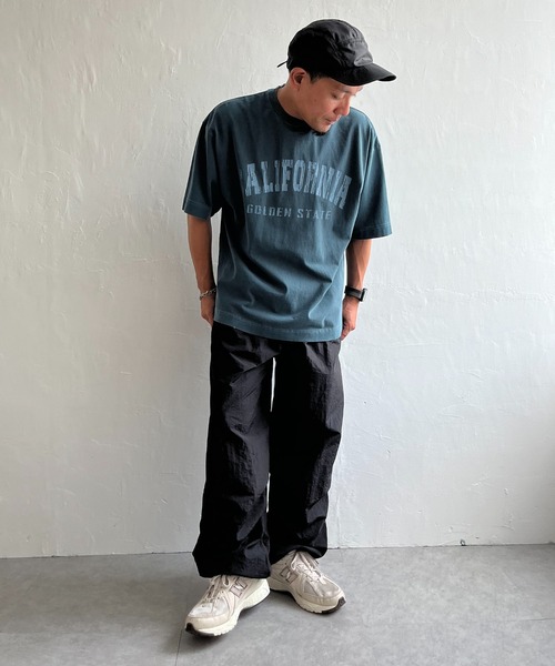 NO NEED(ノーニード)の「CALIFORNIAプリント ピグメント加工 リラックスフィットTシャツ(Tシャツ/カットソー・メンズ・ブラック/ブルー・M/L)」の22枚目の写真