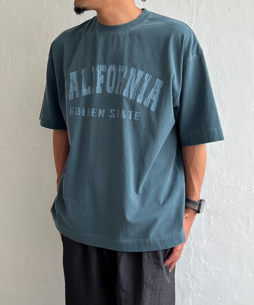 NO NEED(ノーニード)の「CALIFORNIAプリント ピグメント加工 リラックスフィットTシャツ(Tシャツ/カットソー・メンズ・ブラック/ブルー・M/L)」の20枚目の写真