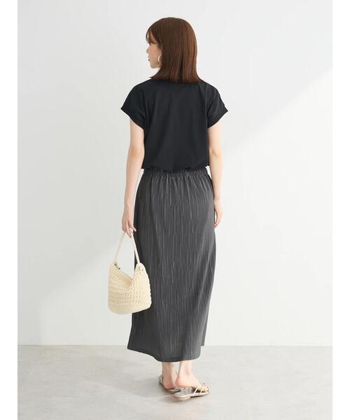 Green　Parks（グリーンパークス）の「プリーツドッキングフレンチワンピース（ワンピース・レディース・カーキ/グレイッシュベージュ/ダークグレー・FREE）」の12枚目の写真