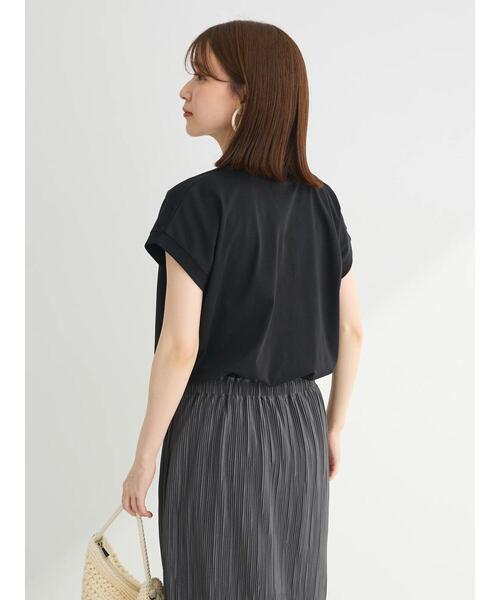 Green　Parks（グリーンパークス）の「プリーツドッキングフレンチワンピース（ワンピース・レディース・カーキ/グレイッシュベージュ/ダークグレー・FREE）」の9枚目の写真