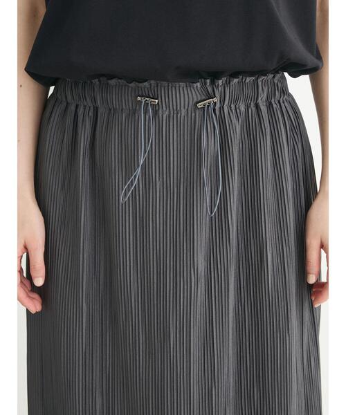 Green　Parks（グリーンパークス）の「プリーツドッキングフレンチワンピース（ワンピース・レディース・カーキ/グレイッシュベージュ/ダークグレー・FREE）」の6枚目の写真