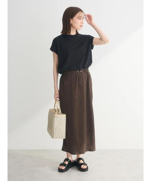 Green　Parks（グリーンパークス）の「プリーツドッキングフレンチワンピース（ワンピース・レディース・カーキ/グレイッシュベージュ/ダークグレー・FREE）」の19枚目の写真