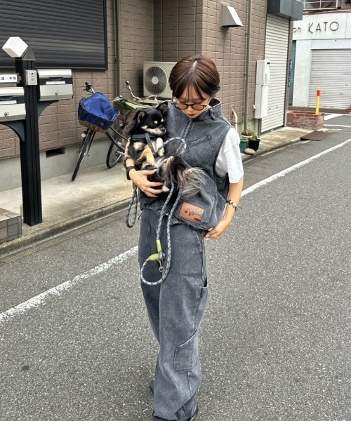 WudgeBoy（ワッジボーイ）の「chemical wash vest（ニット/セーター・レディース・カーキ/ブラウン/ブラック・MEDIUM/LARGE）」の9枚目の写真