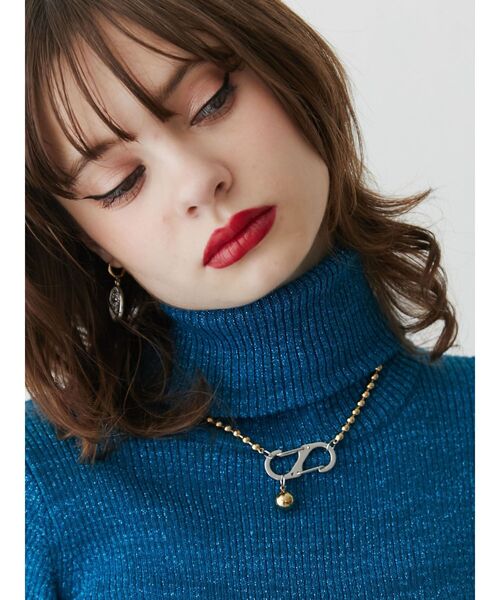 jouetie(ジュエティ)の「ボールチェーンカラビナネックレス(ネックレス・レディース・シルバー/ゴールド・FREE)」の4枚目の写真