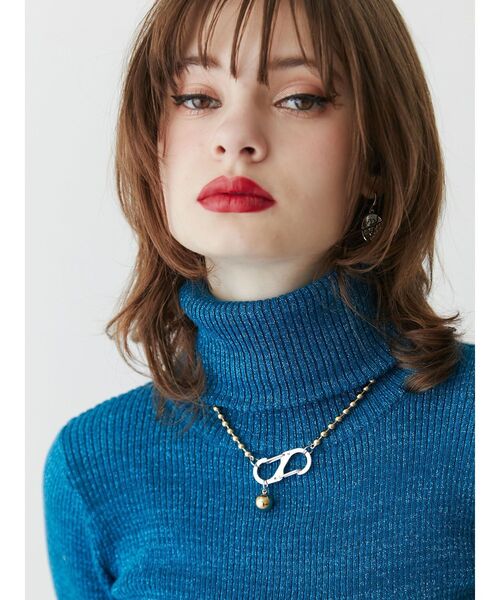 jouetie(ジュエティ)の「ボールチェーンカラビナネックレス(ネックレス・レディース・シルバー/ゴールド・FREE)」の5枚目の写真