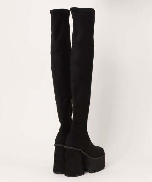 EMODA(エモダ)の「スクエアフィットロングブーツ(ブーツ・レディース・ブラック・SMALL)」の3枚目の写真